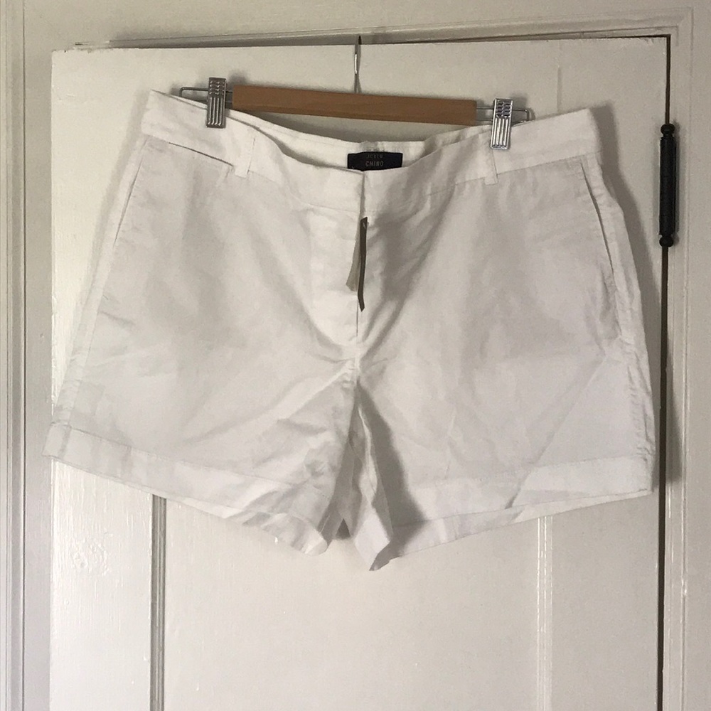 New with tags white JCrew stretch chino shorts